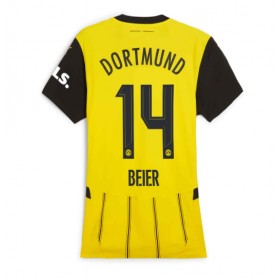 Dámské fotbalový oblečení Borussia Dortmund Maximilian Beier #14 Domácí košile 2024-25 Krátkým Rukávem